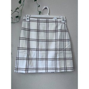 Madewell womens White A-Line Mini Skirt Sz 6